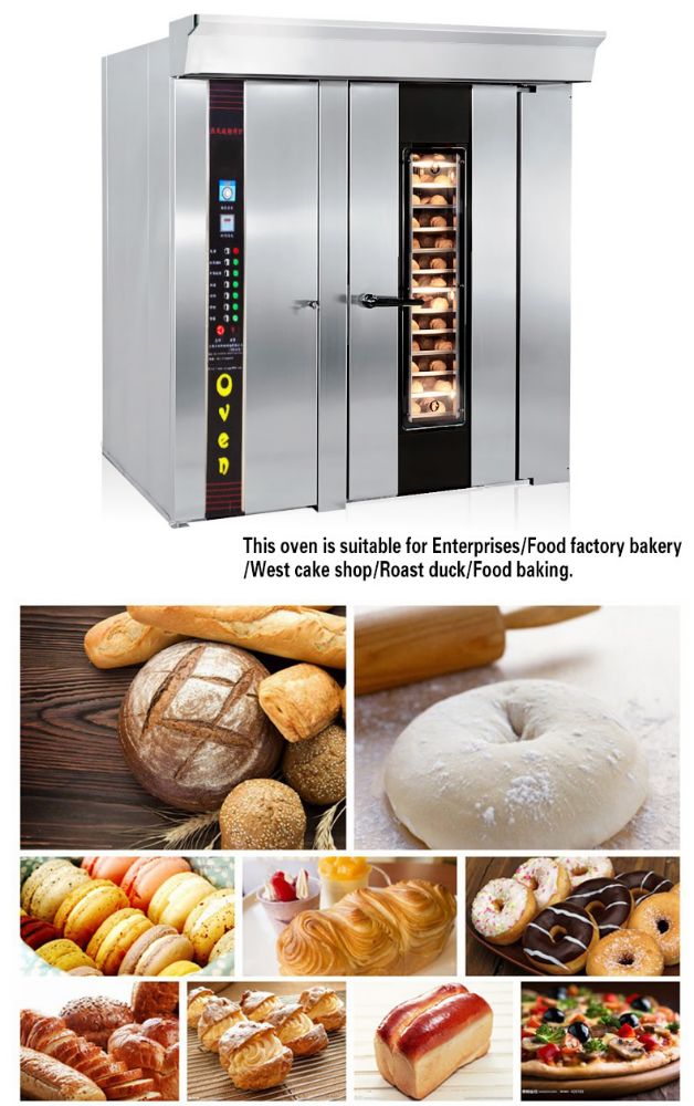 Stainless Steel High Temperature Oven Commercial Gas Type Bread Oven Hot Air Circulation Rotary Oven